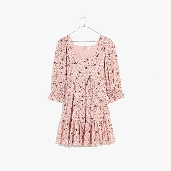 Madewell Lizzie Babydoll Dress in Fresh Sprigs - Picture 3 of 10